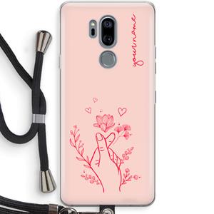 CaseCompany Giving Flowers: LG G7 Thinq Transparant Hoesje met koord