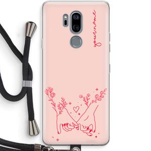 CaseCompany Best Friends: LG G7 Thinq Transparant Hoesje met koord