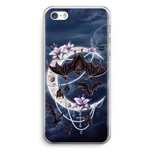 CaseCompany Vleermuizen Maan: iPhone 5 / 5S / SE Transparant Hoesje