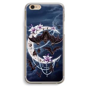 CaseCompany Vleermuizen Maan: iPhone 6 / 6S Transparant Hoesje