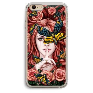 CaseCompany Lady Moth: iPhone 6 Plus / 6S Plus Transparant Hoesje