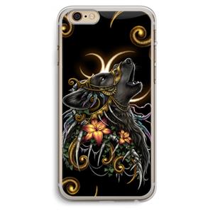 CaseCompany Huilende Wolf: iPhone 6 Plus / 6S Plus Transparant Hoesje