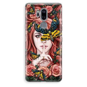 CaseCompany Lady Moth: LG G7 Thinq Transparant Hoesje