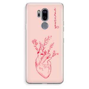 CaseCompany Blooming Heart: LG G7 Thinq Transparant Hoesje