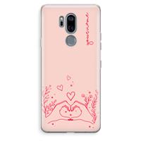 CaseCompany Love is in the air: LG G7 Thinq Transparant Hoesje