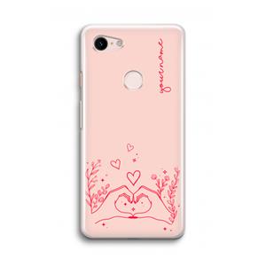 CaseCompany Love is in the air: Google Pixel 3 Transparant Hoesje