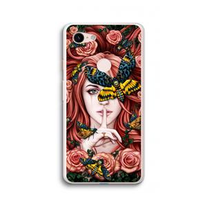 CaseCompany Lady Moth: Google Pixel 3 XL Transparant Hoesje