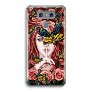 CaseCompany Lady Moth: LG G6 Transparant Hoesje