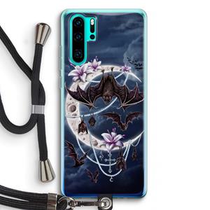 CaseCompany Vleermuizen Maan: Huawei P30 Pro Transparant Hoesje met koord