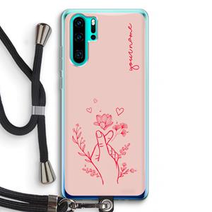 CaseCompany Giving Flowers: Huawei P30 Pro Transparant Hoesje met koord