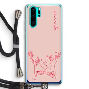 CaseCompany Best Friends: Huawei P30 Pro Transparant Hoesje met koord