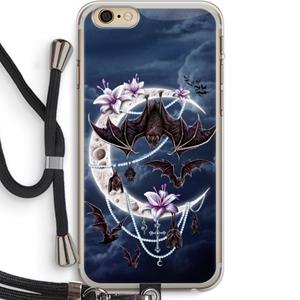 CaseCompany Vleermuizen Maan: iPhone 6 PLUS / 6S PLUS Transparant Hoesje met koord
