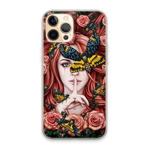 CaseCompany Lady Moth: iPhone 13 Pro Max Transparant Hoesje