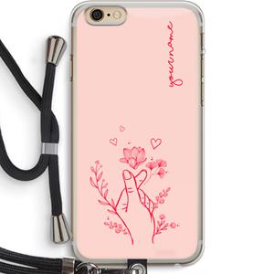 CaseCompany Giving Flowers: iPhone 6 PLUS / 6S PLUS Transparant Hoesje met koord