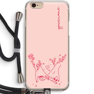 CaseCompany Best Friends: iPhone 6 / 6S Transparant Hoesje met koord