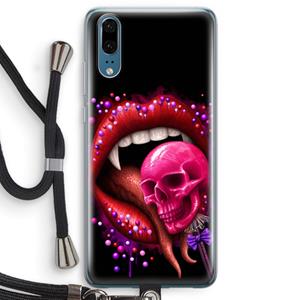 CaseCompany Dodelijk zoet: Huawei P20 Transparant Hoesje met koord