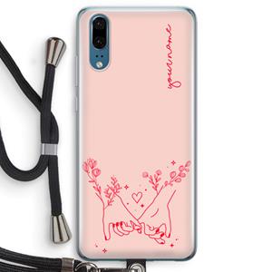 CaseCompany Best Friends: Huawei P20 Transparant Hoesje met koord