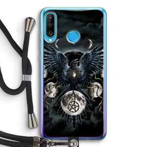 CaseCompany Sinister Wings: Huawei P30 Lite Transparant Hoesje met koord