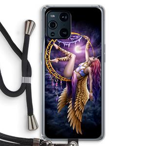 CaseCompany Aerial Angel: Oppo Find X3 Pro Transparant Hoesje met koord