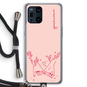 CaseCompany Best Friends: Oppo Find X3 Pro Transparant Hoesje met koord