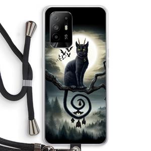CaseCompany Moonlight Companions: Oppo A94 5G Transparant Hoesje met koord