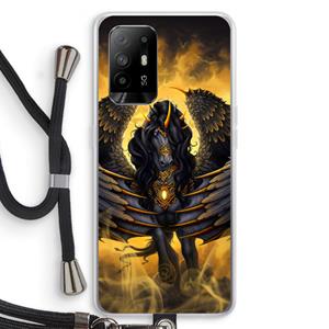 CaseCompany Pegasus: Oppo A94 5G Transparant Hoesje met koord