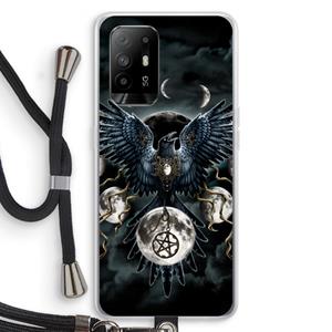 CaseCompany Sinister Wings: Oppo A95 5G Transparant Hoesje met koord