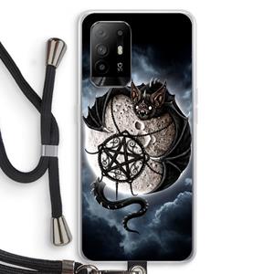 CaseCompany Volle maan: Oppo A95 5G Transparant Hoesje met koord