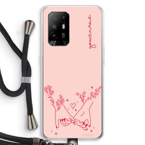 CaseCompany Best Friends: Oppo A95 5G Transparant Hoesje met koord