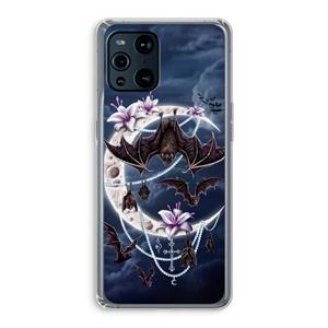 CaseCompany Vleermuizen Maan: Oppo Find X3 Transparant Hoesje