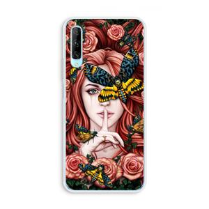 CaseCompany Lady Moth: Huawei P Smart Pro Transparant Hoesje