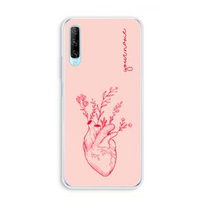 CaseCompany Blooming Heart: Huawei P Smart Pro Transparant Hoesje