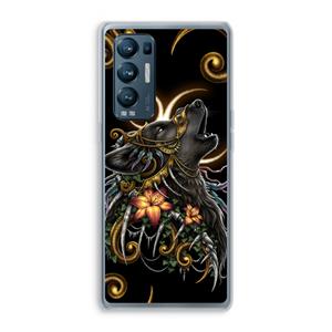 CaseCompany Huilende Wolf: Oppo Find X3 Neo Transparant Hoesje