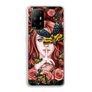 CaseCompany Lady Moth: Oppo A95 5G Transparant Hoesje