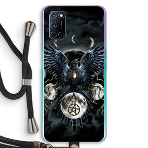 CaseCompany Sinister Wings: Oppo A92 Transparant Hoesje met koord