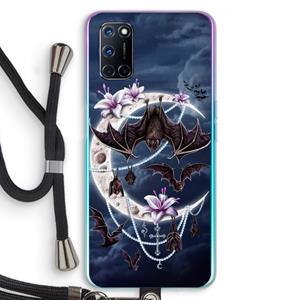 CaseCompany Vleermuizen Maan: Oppo A92 Transparant Hoesje met koord