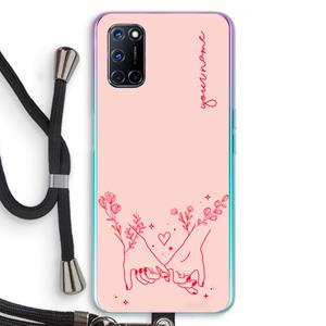 CaseCompany Best Friends: Oppo A92 Transparant Hoesje met koord