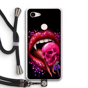 CaseCompany Dodelijk zoet: Pixel 3 XL Transparant Hoesje met koord