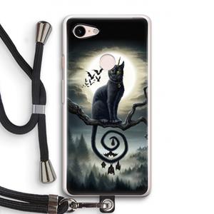CaseCompany Moonlight Companions: Pixel 3 Transparant Hoesje met koord