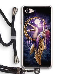 CaseCompany Aerial Angel: Pixel 3 Transparant Hoesje met koord