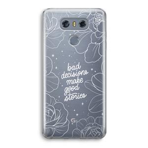 CaseCompany Good stories: LG G6 Transparant Hoesje