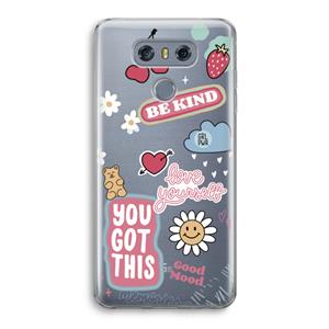 CaseCompany Positivity: LG G6 Transparant Hoesje