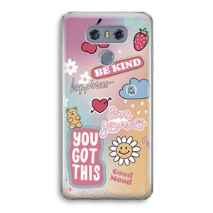 CaseCompany Positivity: LG G6 Transparant Hoesje