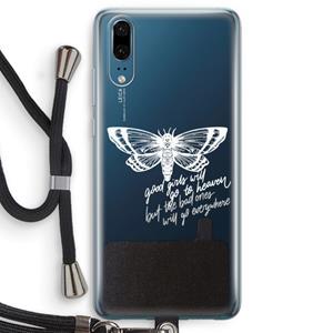 CaseCompany Good or bad: Huawei P20 Transparant Hoesje met koord