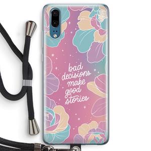 CaseCompany Good stories: Huawei P20 Transparant Hoesje met koord