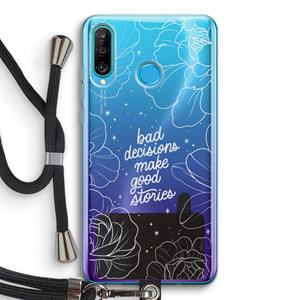 CaseCompany Good stories: Huawei P30 Lite Transparant Hoesje met koord