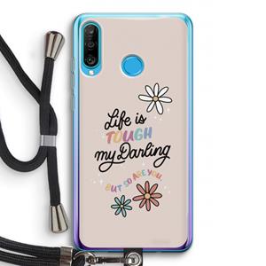 CaseCompany Tough Life: Huawei P30 Lite Transparant Hoesje met koord