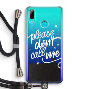 CaseCompany Don't call: Huawei P Smart (2019) Transparant Hoesje met koord