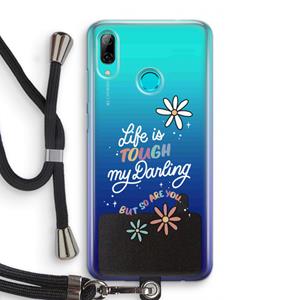 CaseCompany Tough Life: Huawei P Smart (2019) Transparant Hoesje met koord