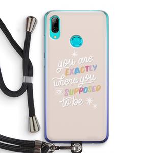CaseCompany Right Place: Huawei P Smart (2019) Transparant Hoesje met koord